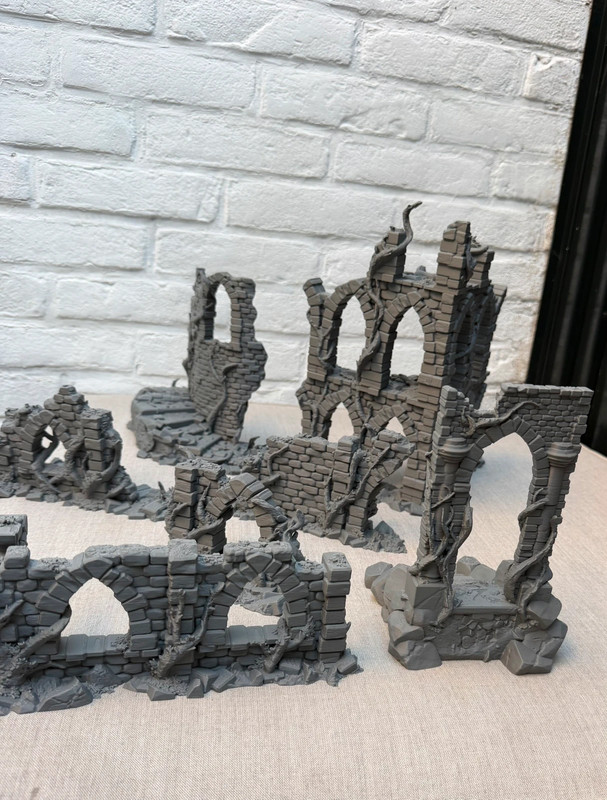 Fantasy walls ruines 9 pieces 26 cm height