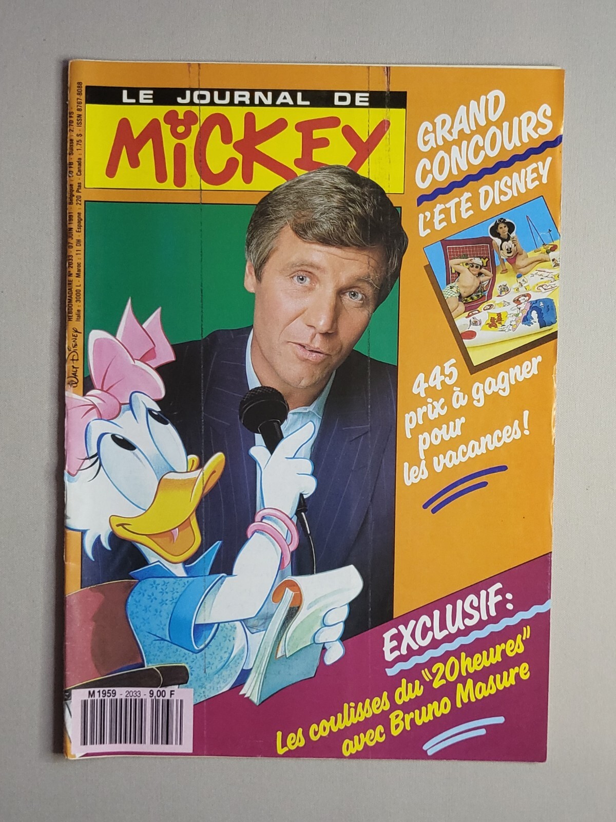 Rivista Fumetto Il Giornale Di Mickey N°2033 Walt Disney 7 Giugno 1991
