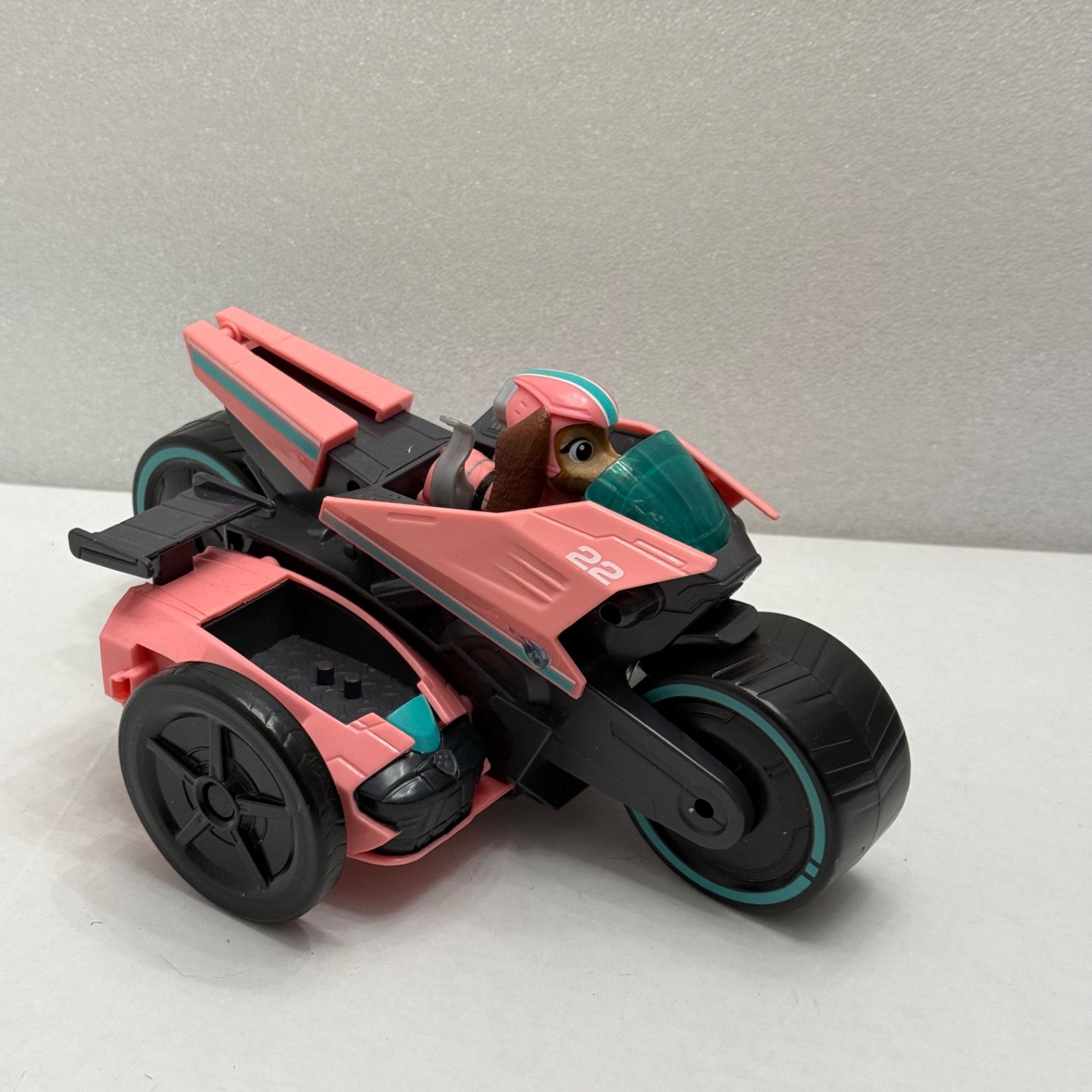Paw Patrol The Mighty Movie Liberty Veicolo Scooter Bici Sidecar con Figura Raro