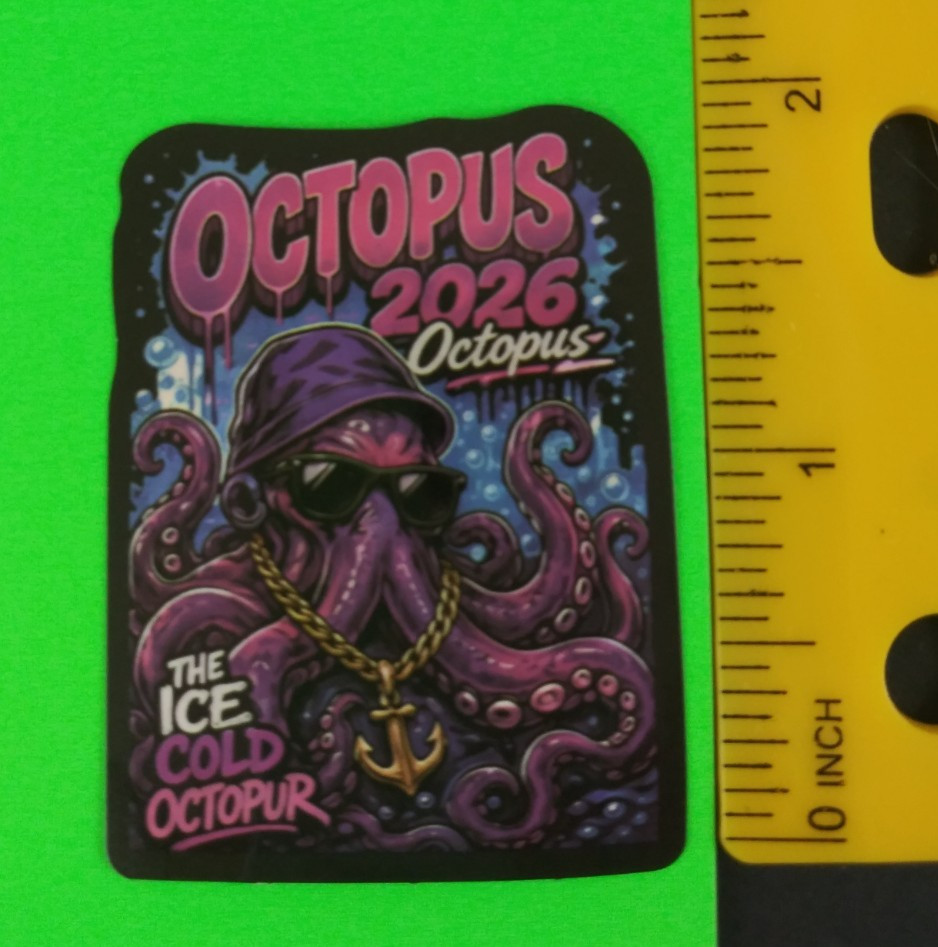 Octopus The Ice Cold Summer Sticker (B)