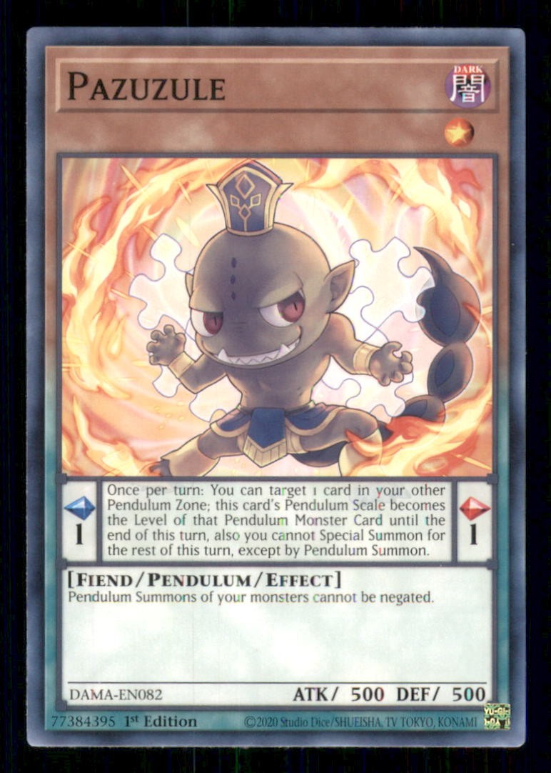 Pazuzule DAMA-EN082 Alba Comune di Maestà Yu-Gi-Oh 1° Edizione Near Mint