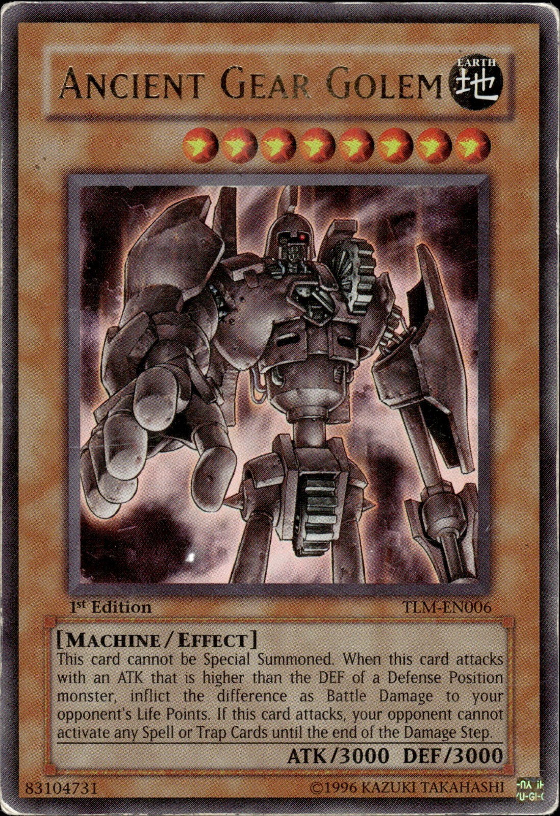 Ancient Gear Golem - Ultra Rare 1st Edition TLM-EN006 - HP - YuGiOh