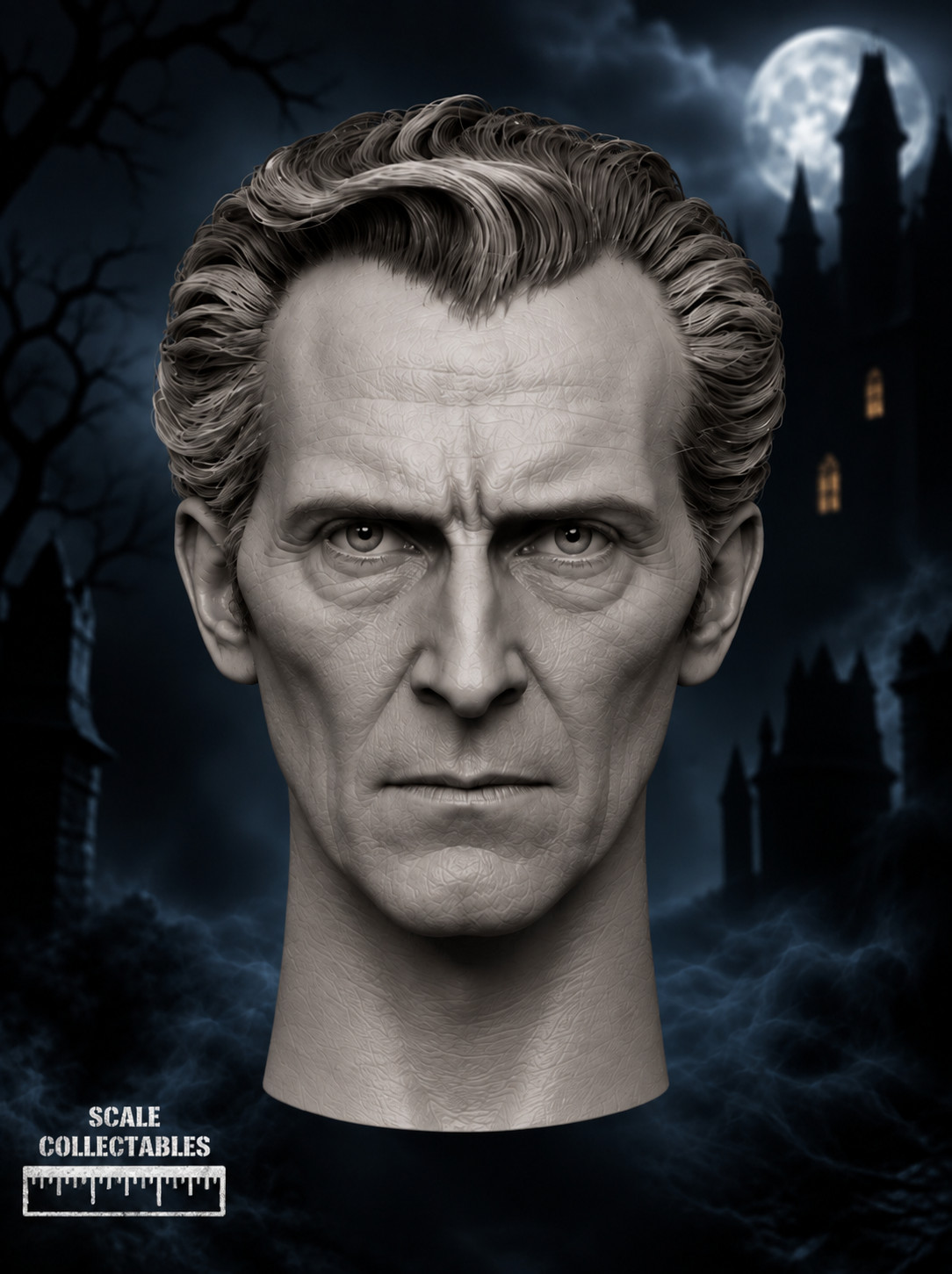 Scala 1/6 - Scala da collezione Peter Cushing (Van Helsing 1) scultura testa