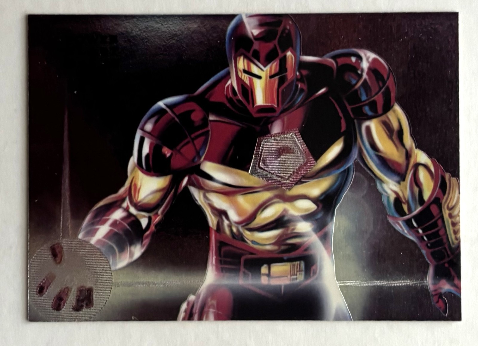 1994 FLAIR  IRON MAN  #3 of 18 POWER BLAST FOIL  CARD  INSERT MARVEL UNIVERSE