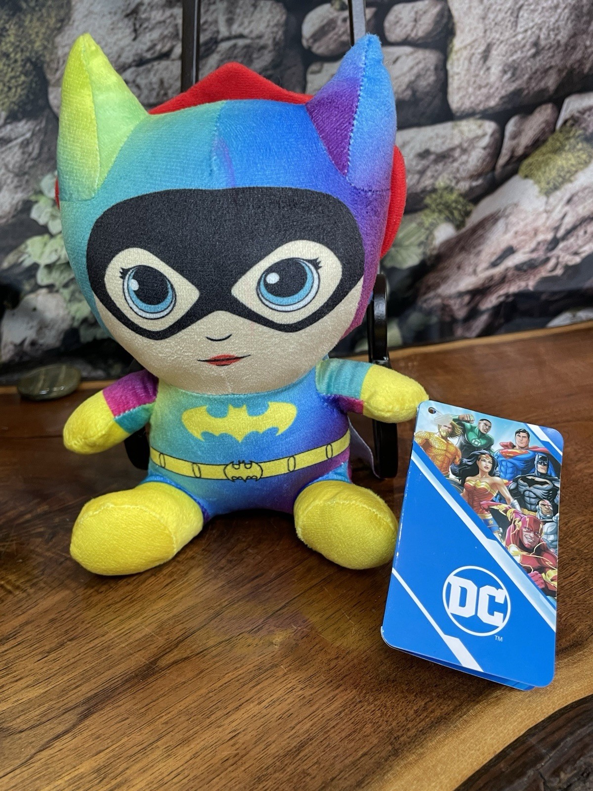 DC Comics Batgirl Plush 7" Rainbow Gradient Justice League Toy Factory 2022 NWT