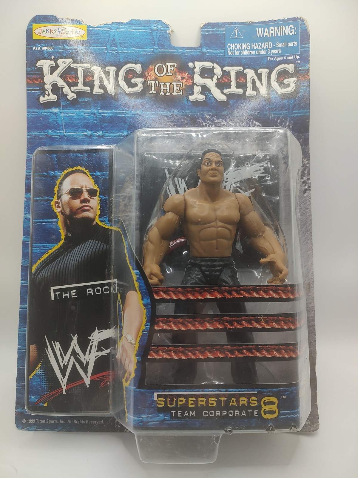 The Rock Serie 8 1999 Jakks Pacific WWF Re dell'Anello - NOS e SIGILLATO