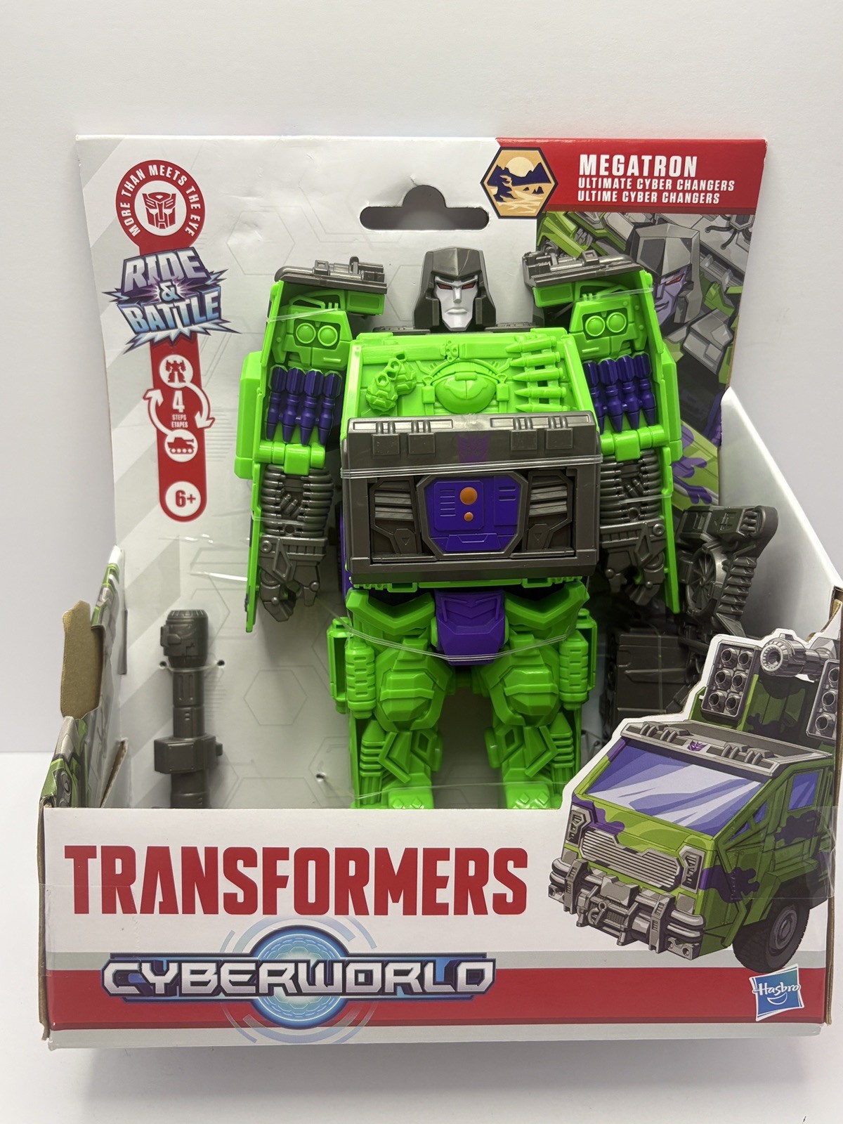 Transformers Cyberworld Megatron 7" Action Figure Ultimate Changers Hasbro Nuovo