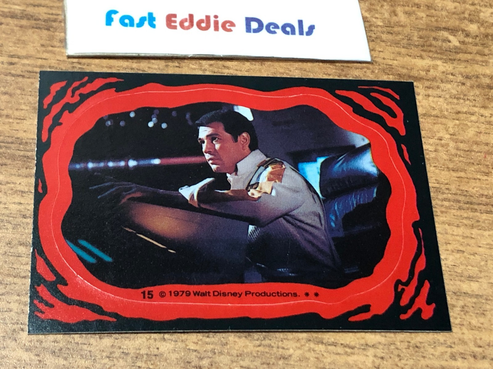 TOPPS 1979 DISNEY THE BLACK HOLE BUBBLEGUM STICKER CARD 15 CAPT HOLLAND MCCRAE