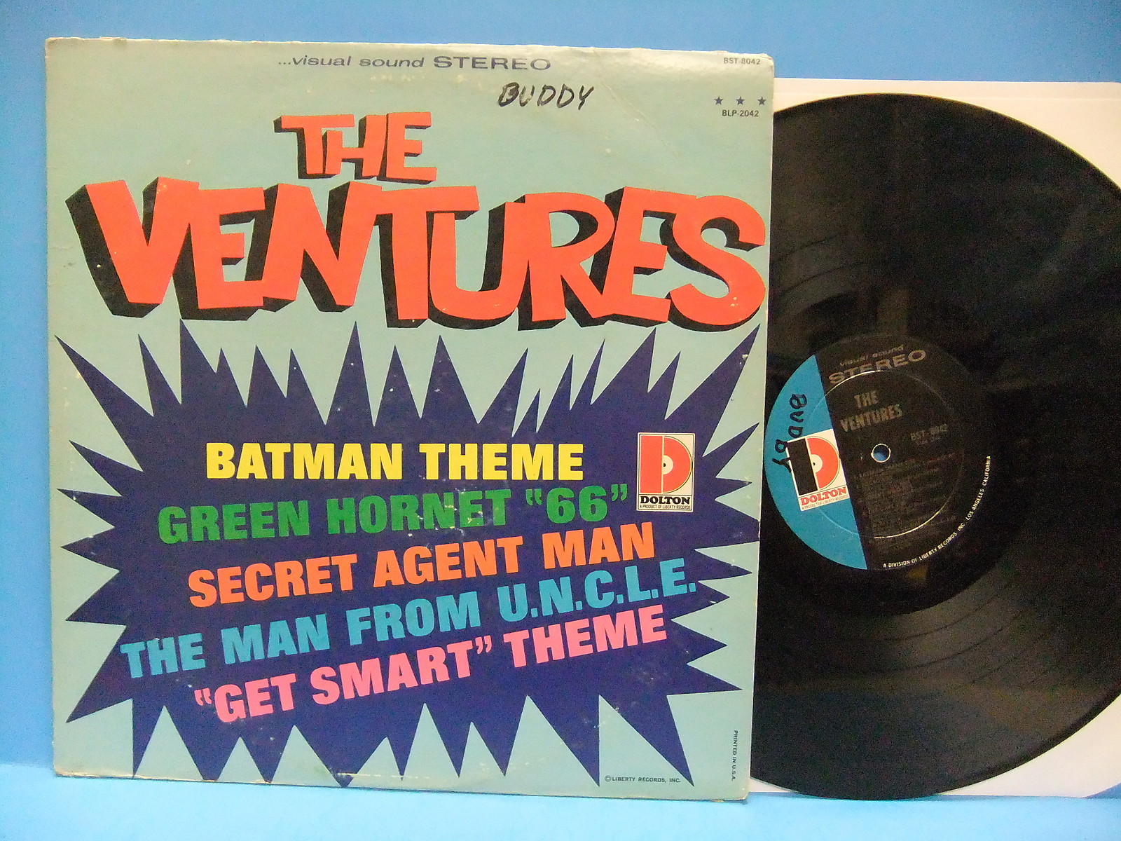 The Ventures Batman Theme 1966 Stereo Record  Dolton BST 8042 Original Pressing