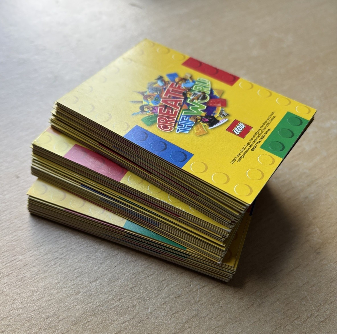 Job Lot Of 87/140 Sainsbury’s Create The World Lego Cards 2017 - All Different