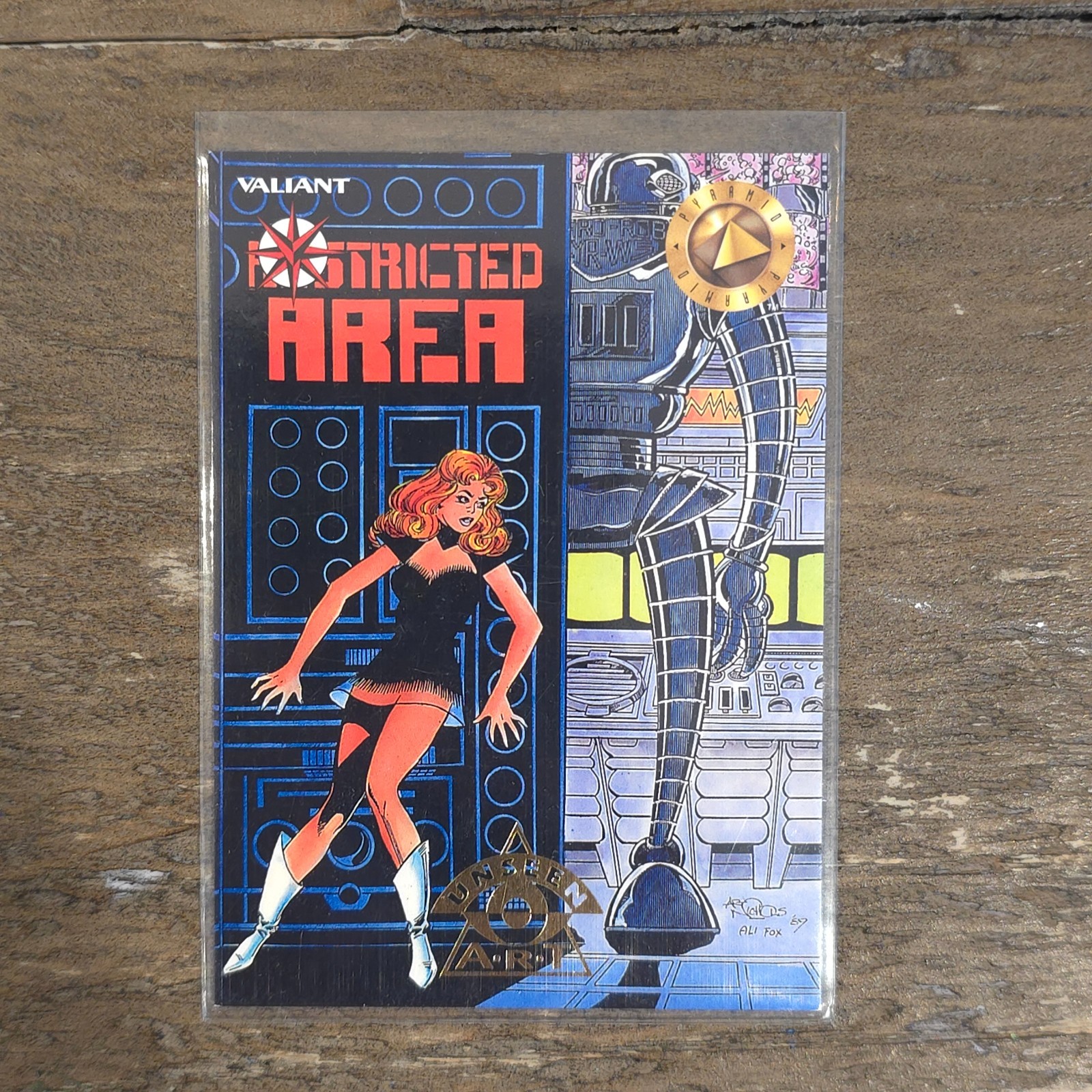 U8 Leeja Valiant Epoca 1993 Invisibile Art Chase Trading Card Upper Deck Piramide
