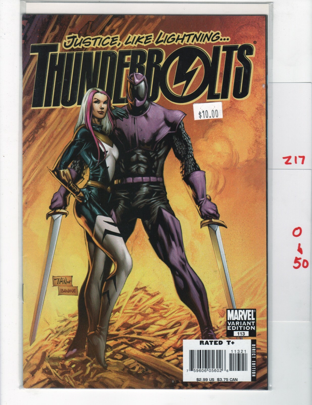 Thunderbolts #113 Djurdjevic variante VF/NM 1997 Marvel z17050