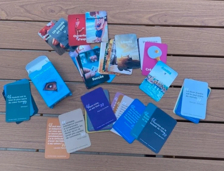 Jeu de cartes valeurs