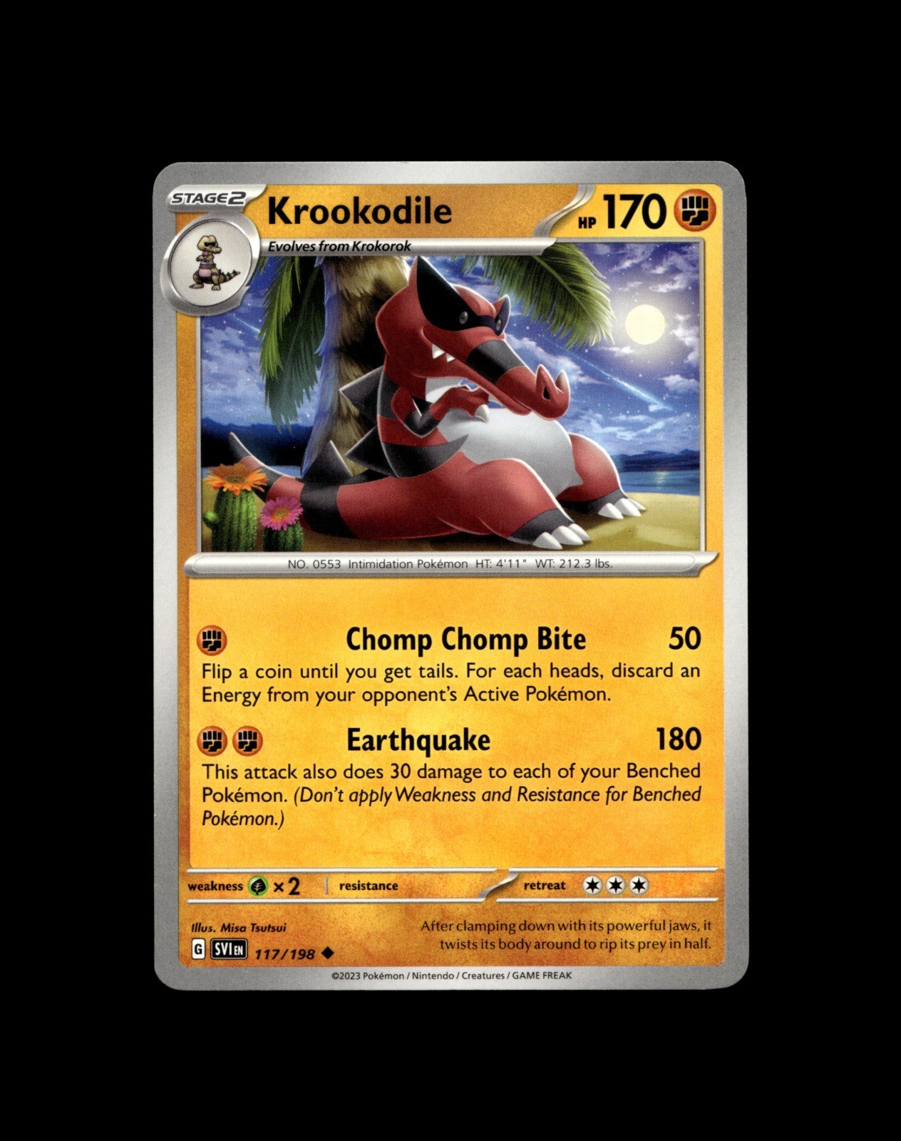 Krookodile Uncommon SV01: Scarlet & Violet Base Set 117/198 NM