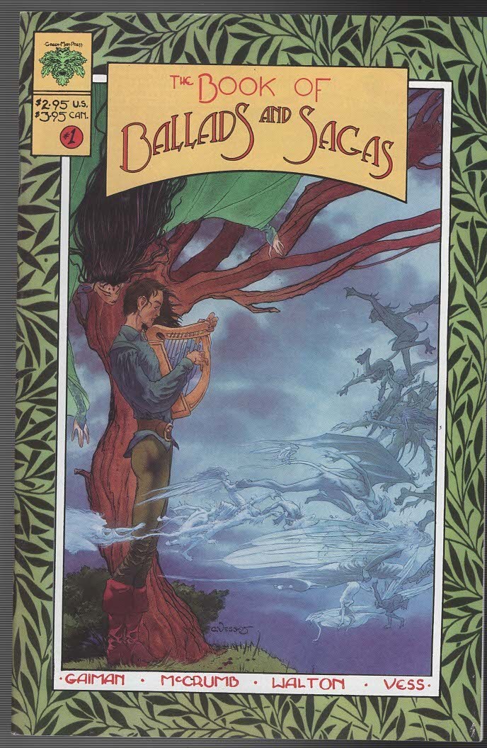 Green Man Press Il libro delle ballate e delle saghe #1 Gaiman fumetto indiano bianco e nero