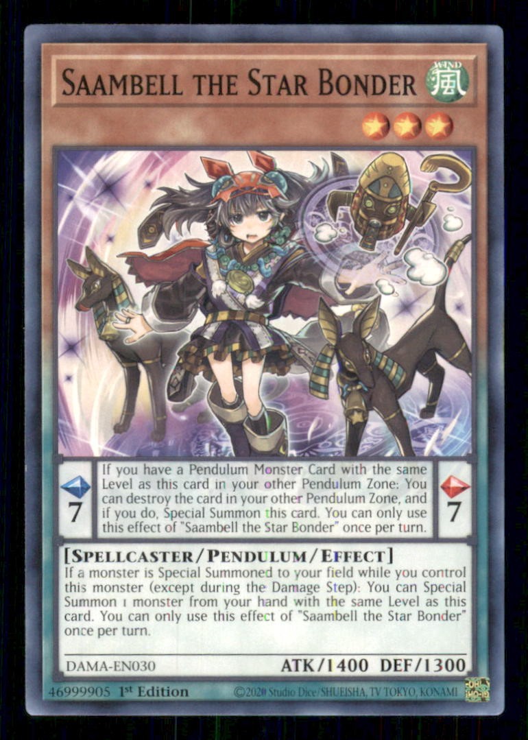 Saambell the Star Bonder DAMA-EN030 Alba della Maestà Yu-Gi-Oh 1° Edizione NM