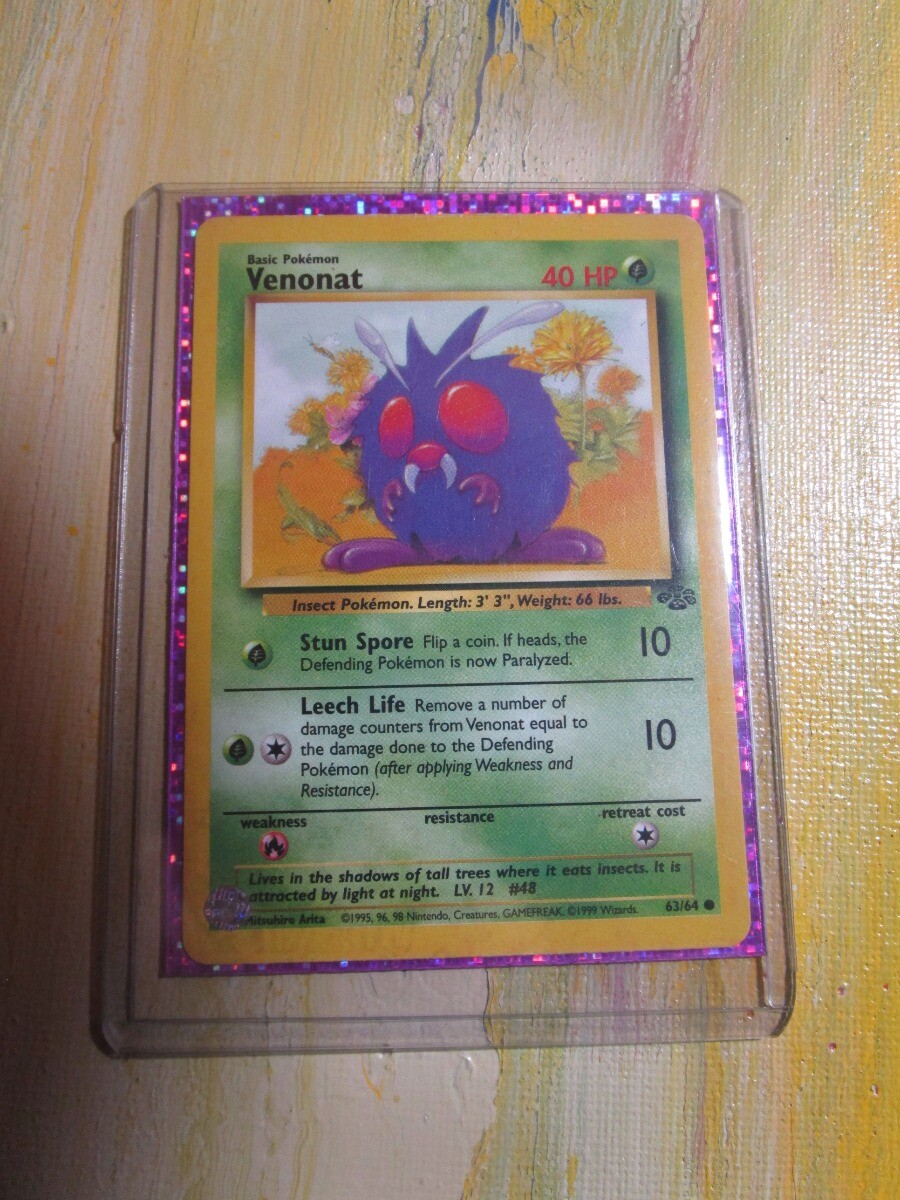 Carta Pokemon Venonat 63/64 Jungle Unlimited WOTC 1999