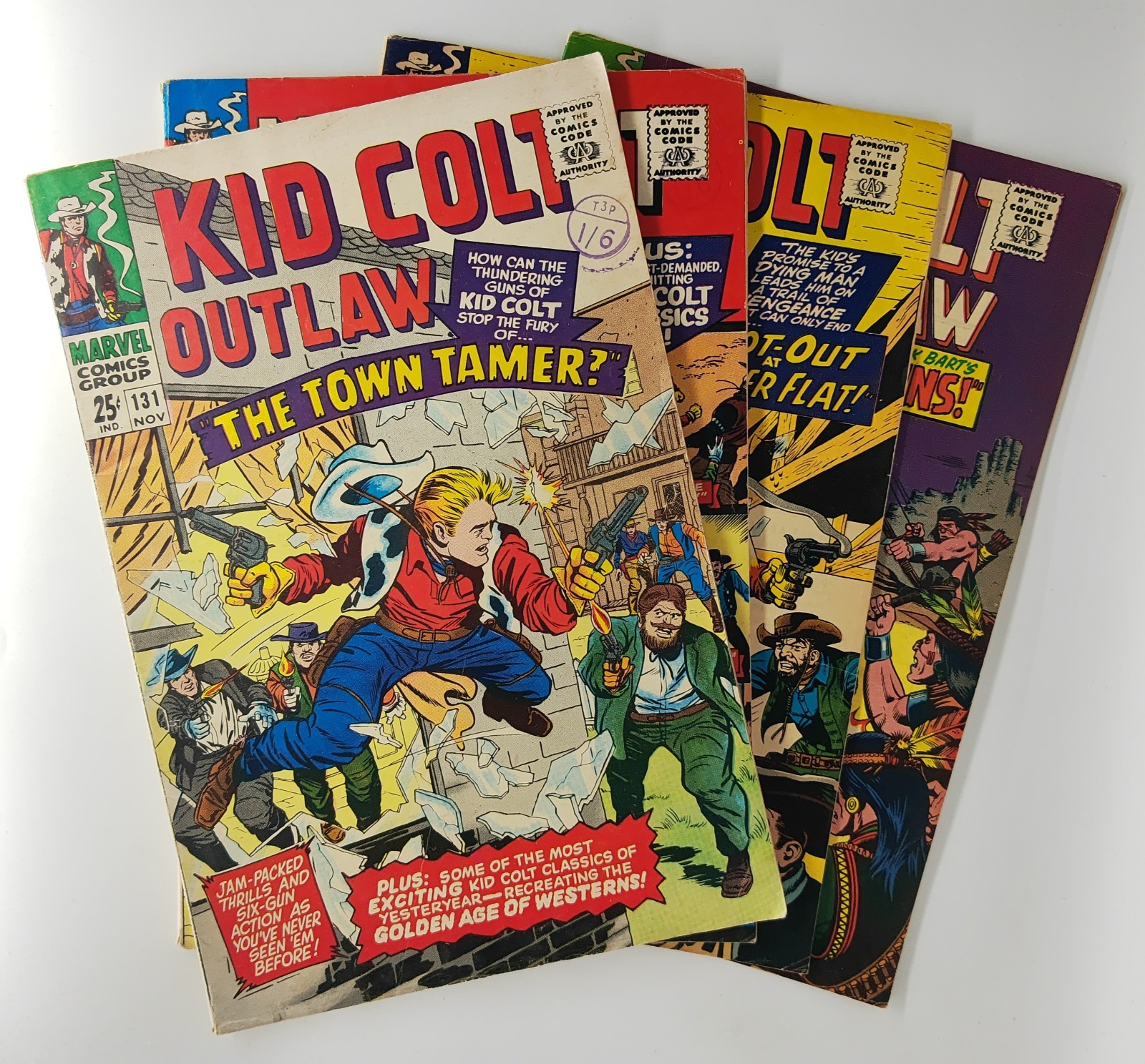 Kid Colt Outlaw Marvel Silver Age Western Comics Lot #131 #132 #134 #135 UKPV