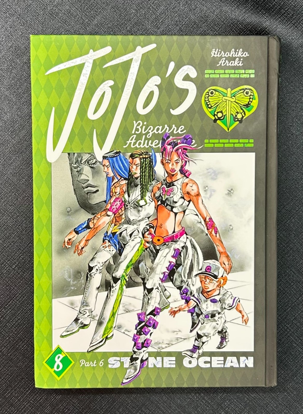 JoJo's Bizarre Adventure Part 6 Stone Ocean Vol 8 Deluxe copertina rigida manga VIZ