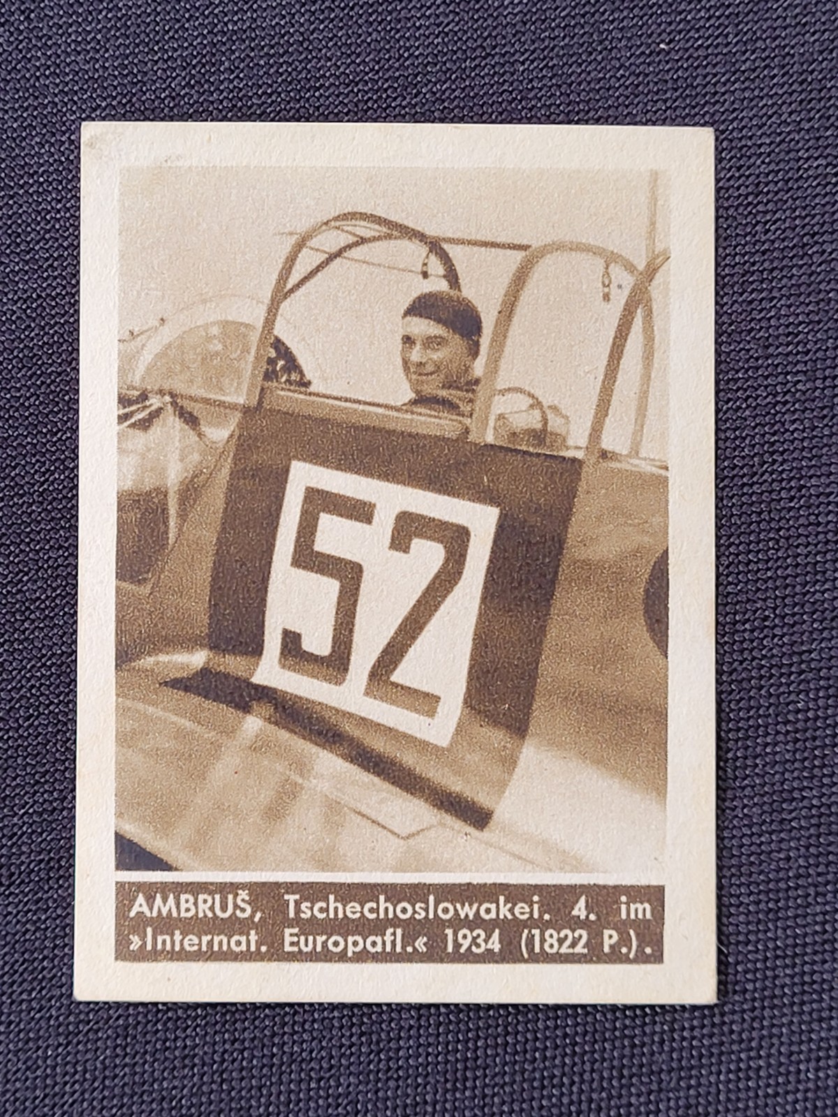1936 Ilsa Dolci Cechi Sportovcu Serie 2 Card, Jan Ambrus - Volo Europa