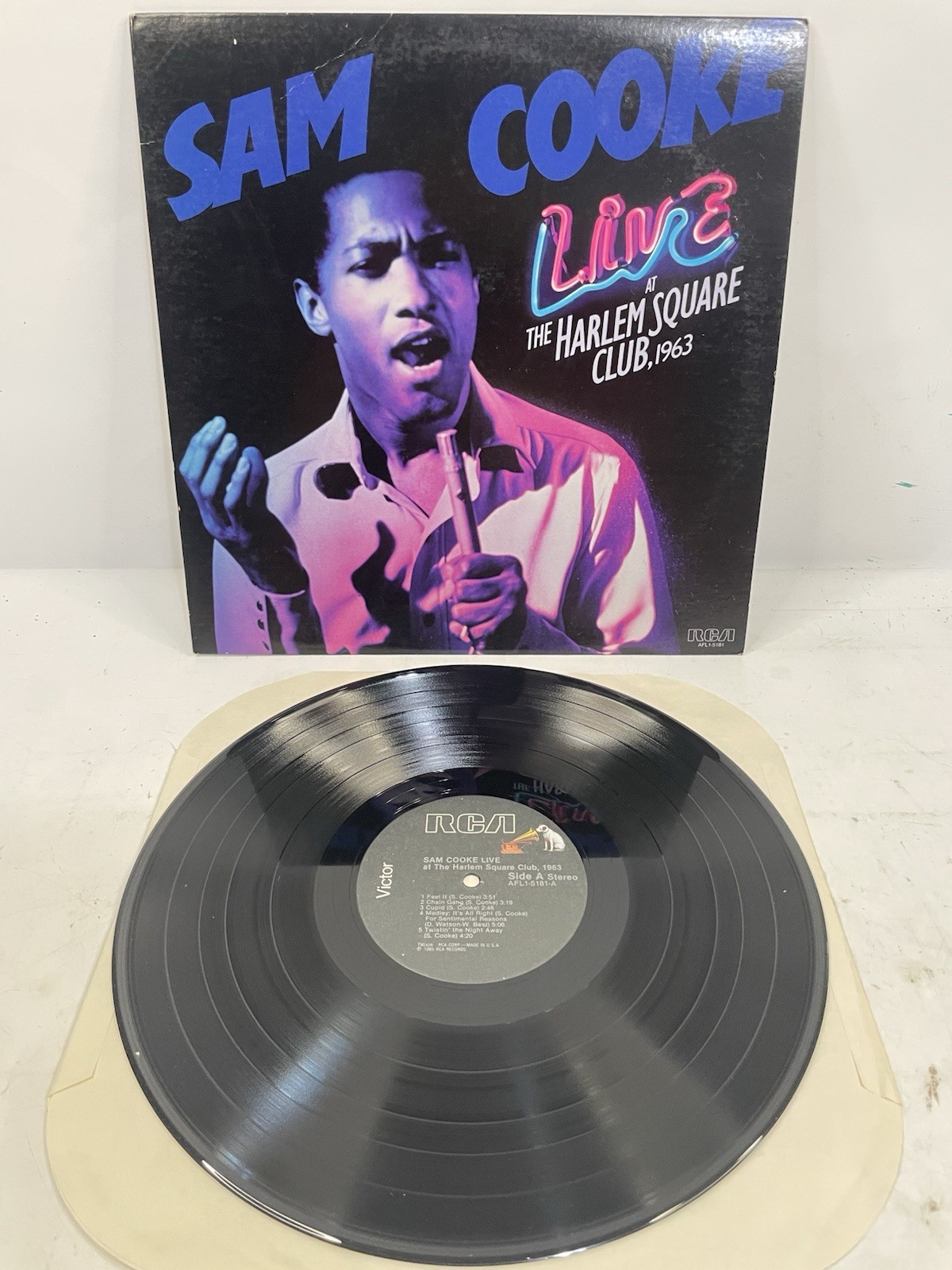 Sam Cooke Live Harlem Square Club Vinyl LP US 1st Press 1985 RCA Soul
