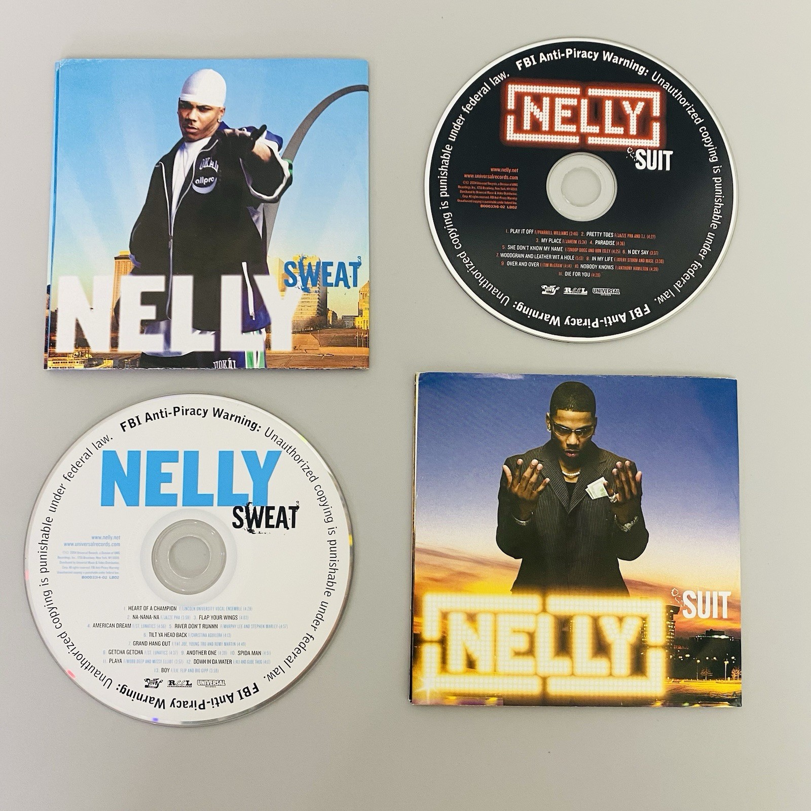 Nelly Sweat & Suit CD Lot Hip Hop Rap 2 Disc Set 2004 Universal Records