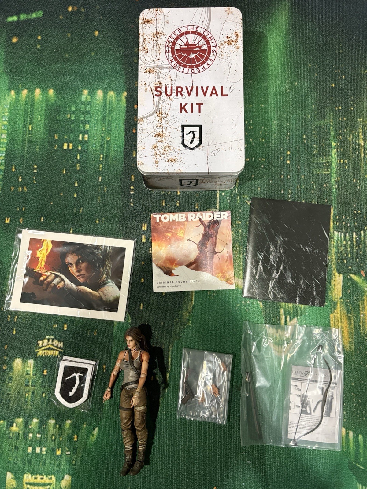 Tomb Raider Lara Croft Survival Kit, With Figure Set, Poster, Soundtrack & More