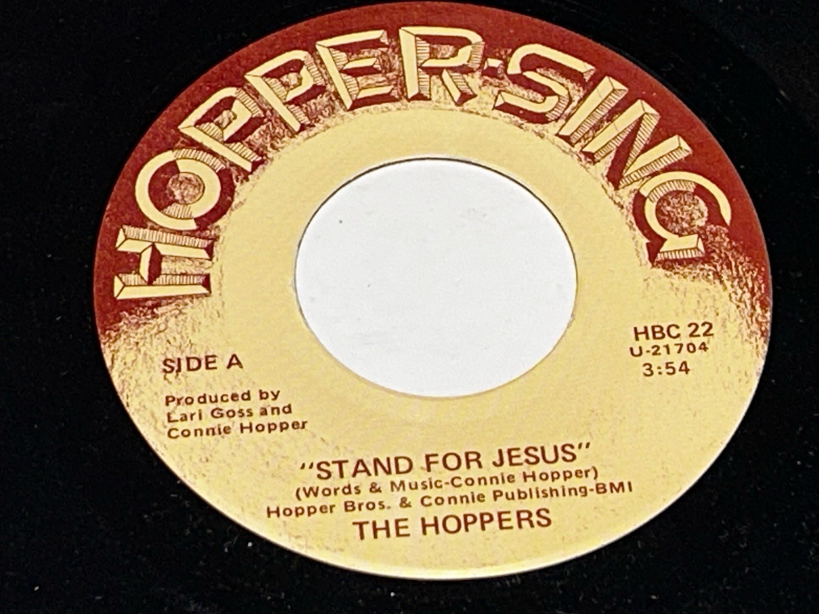 The Hoppers Stand For Jesus Promo. 45 rpm, Gospel 231Z23