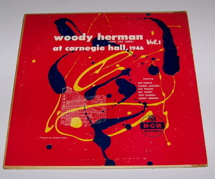 WOODY HERMAN LP At Carnegie Hall Vol.1 1952 MGM E-158 Jazz Herd RED NORVO