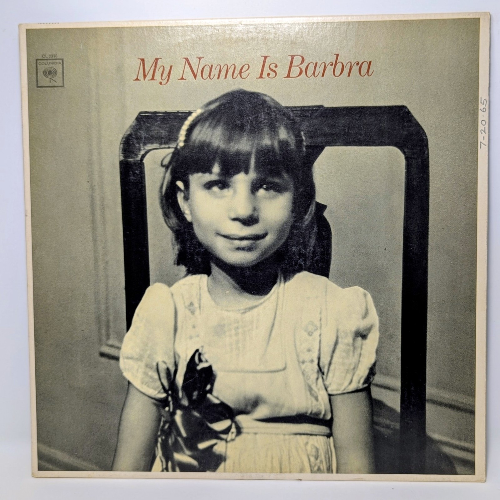 BARBRA STREISAND MY NAME IS BARBRA COLUMBIA RECORDS (1965) CL 2336 VINYL LP 