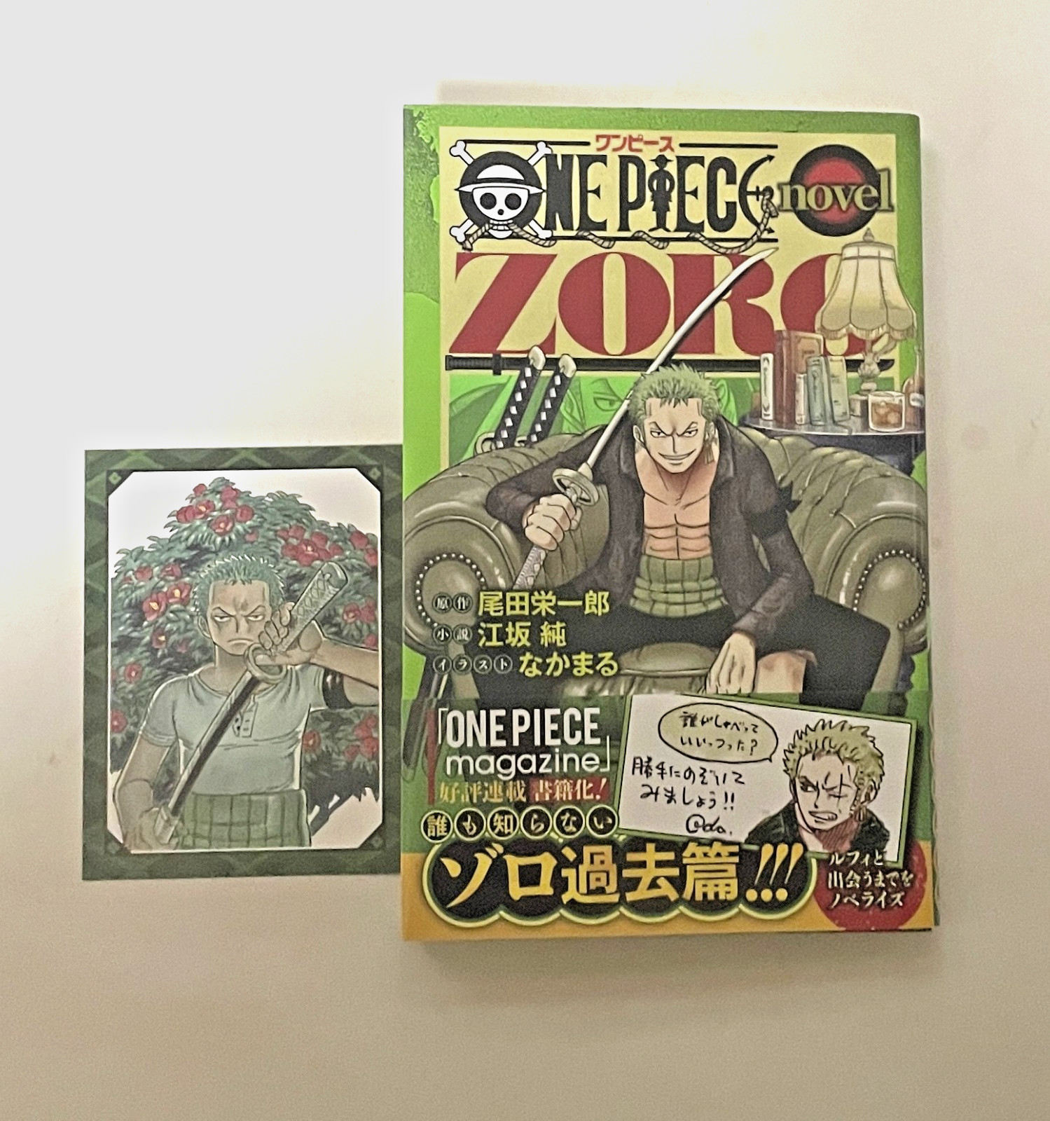 ONE PIECE Romanzo ZORO Jump Book Eiichiro Oda con Carta Carta Nuovo Anime Giapponese