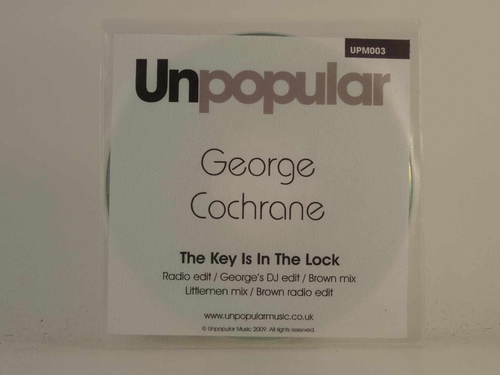 GEORGE COCHRANE THE KEY IS IN THE LOCK (H1) 5 Track Promo CD Single including Wh