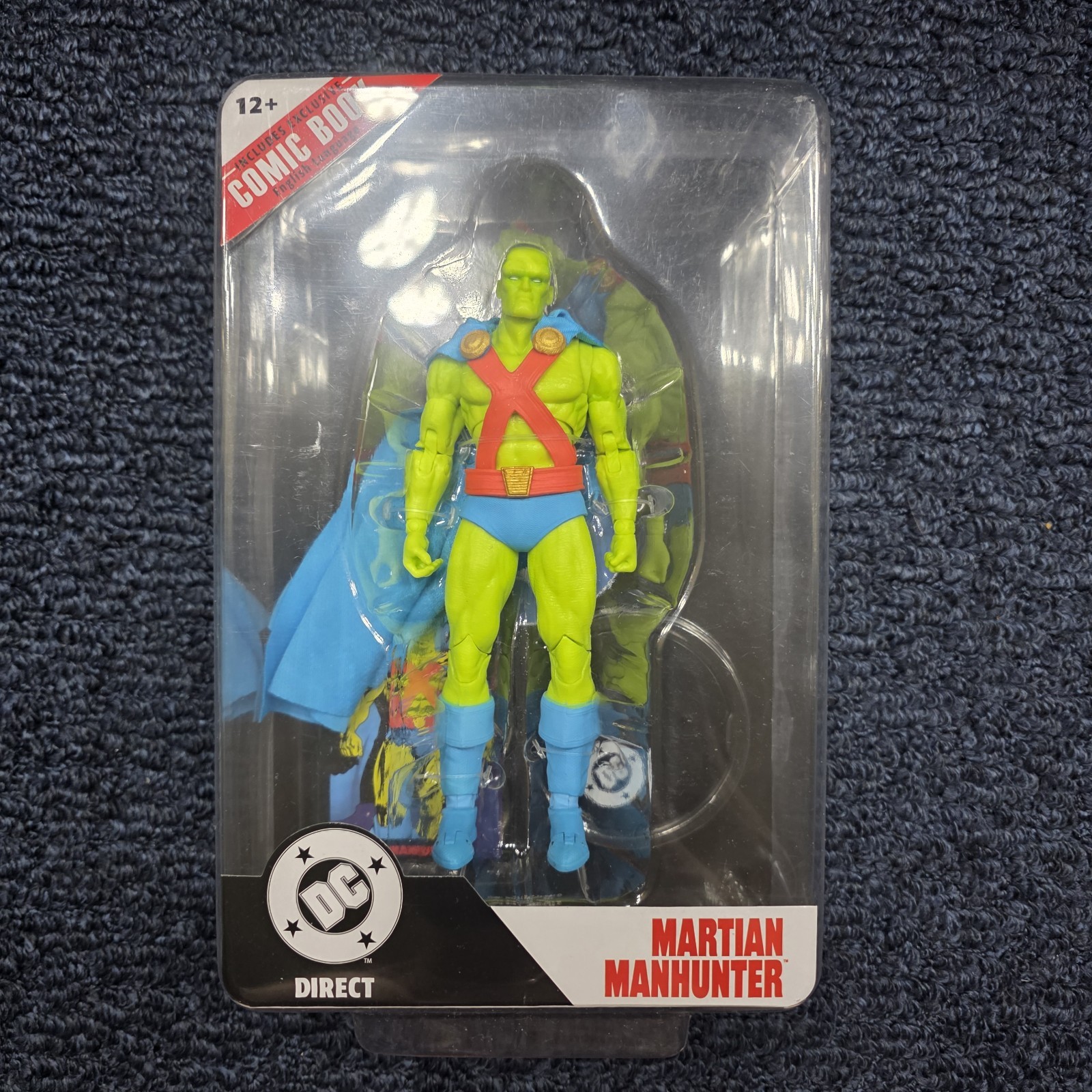 McFarlane DC Direct Page Punchers MARTIAN MANHUNTER con fumetto, nuovo, sigillato in fabbrica