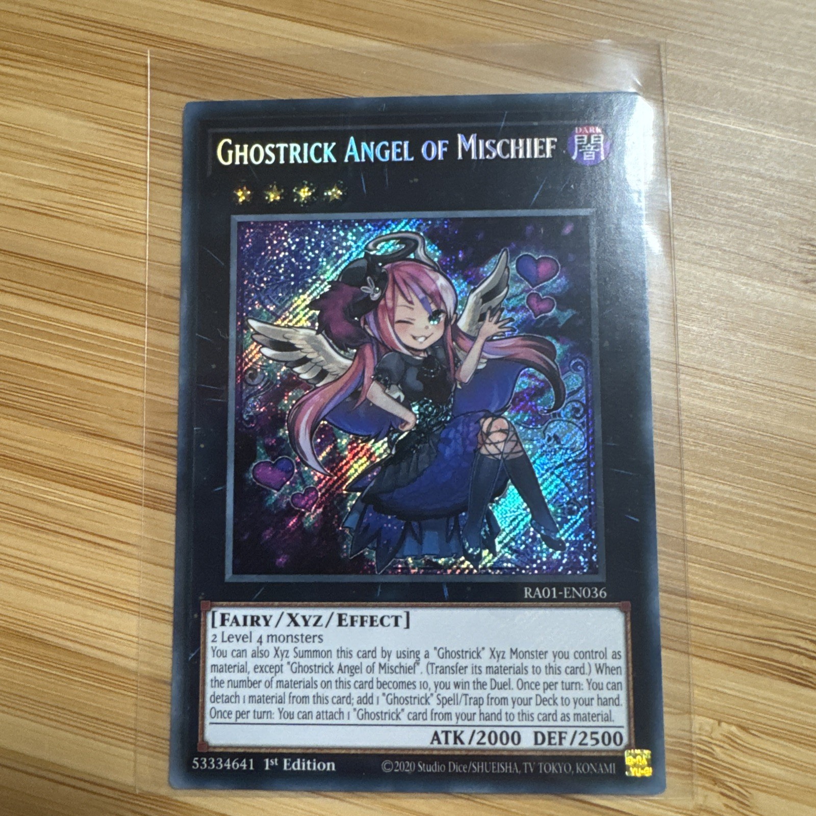 RA01-EN036 Ghostrick Angel Of Mischief Platinum Secret 1st Edition NM Yugioh -