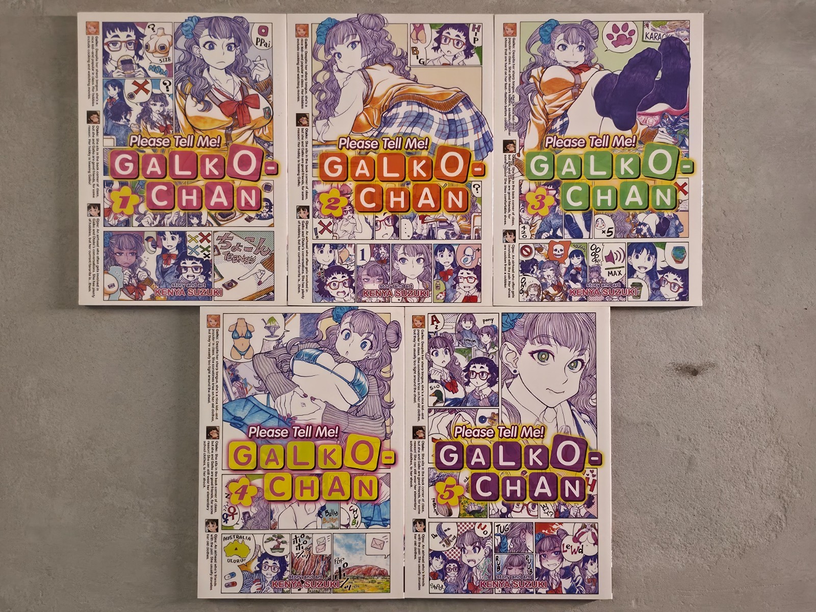 Please Tell Me Galko-Chan Manga Vol. Set completo 1-5 Kenya Suzuki Seven Seas