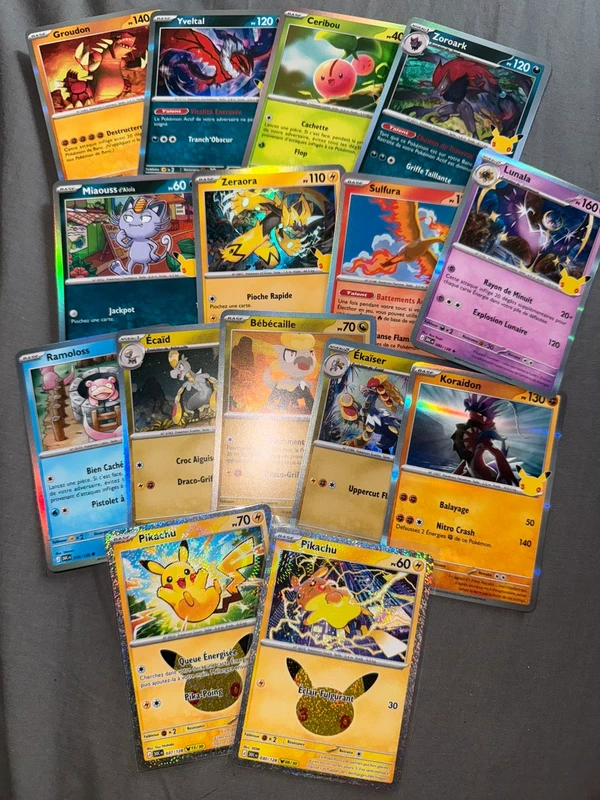 Lot cartes Pokémon 30 ans