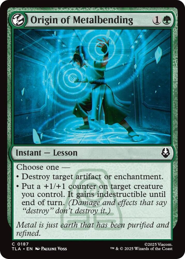 Origin of Metalbending C Avatar: The Last Airbender MTG 187 NM