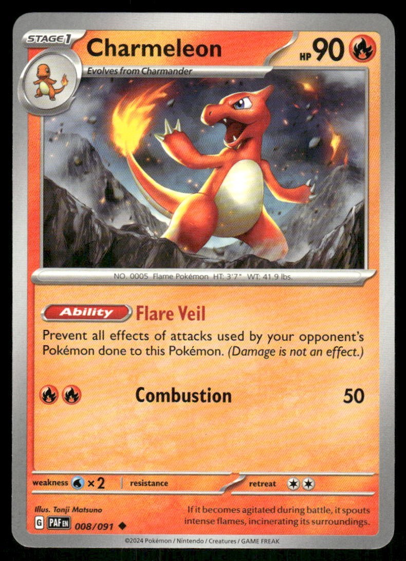 Charmeleon 008/091 Destino Paldeo Pokemon TCG carta collezionabile