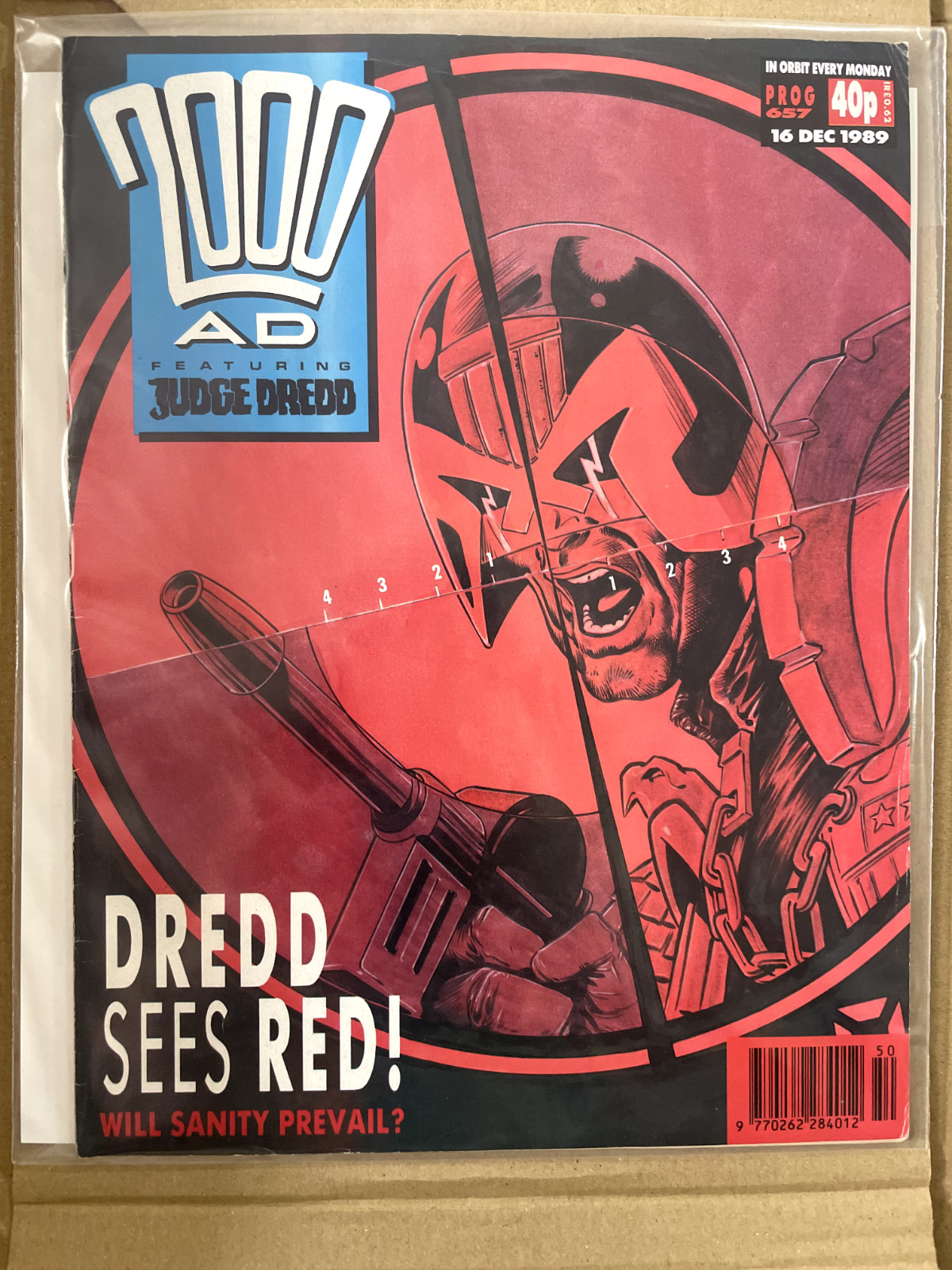 2000AD Prog #657 - UK Comic - 16 Dec 1989 - Judge Dredd, Chopper