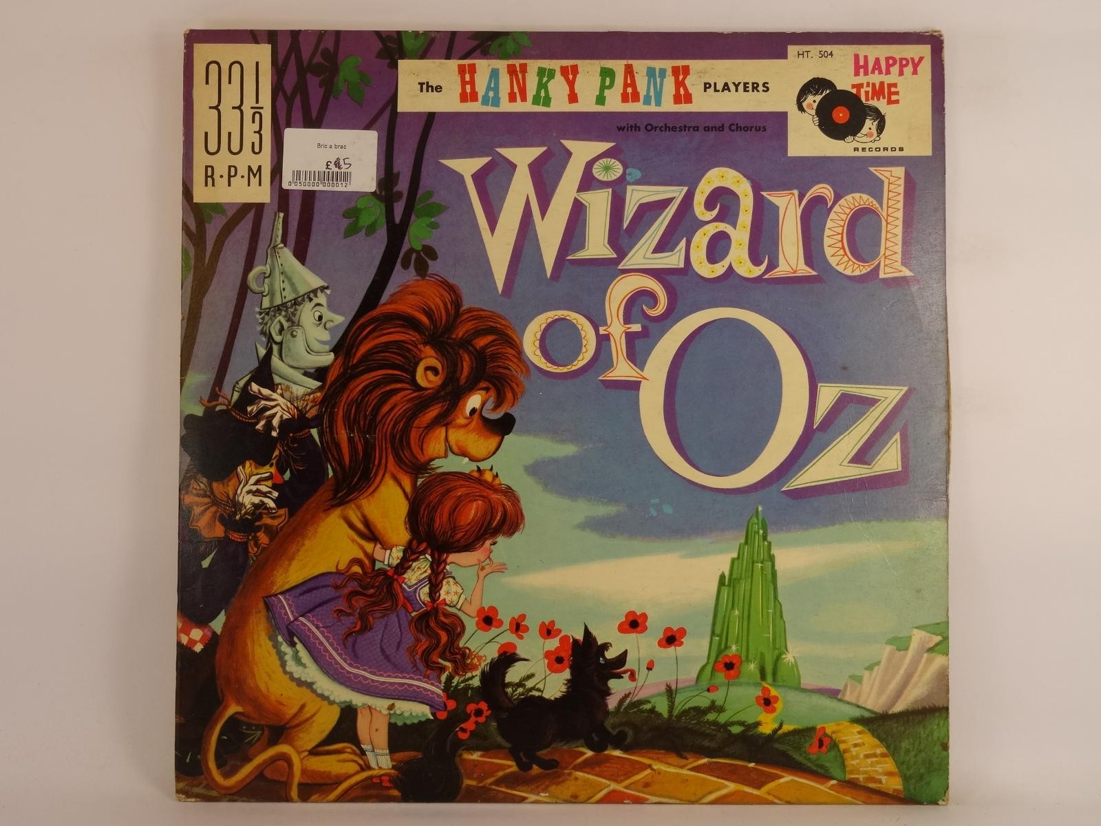 JERRY ROBERTS WITH THE HANKY PANK PLAYERS WIZARD OF OZ (333) 6 Track LP plus Pic