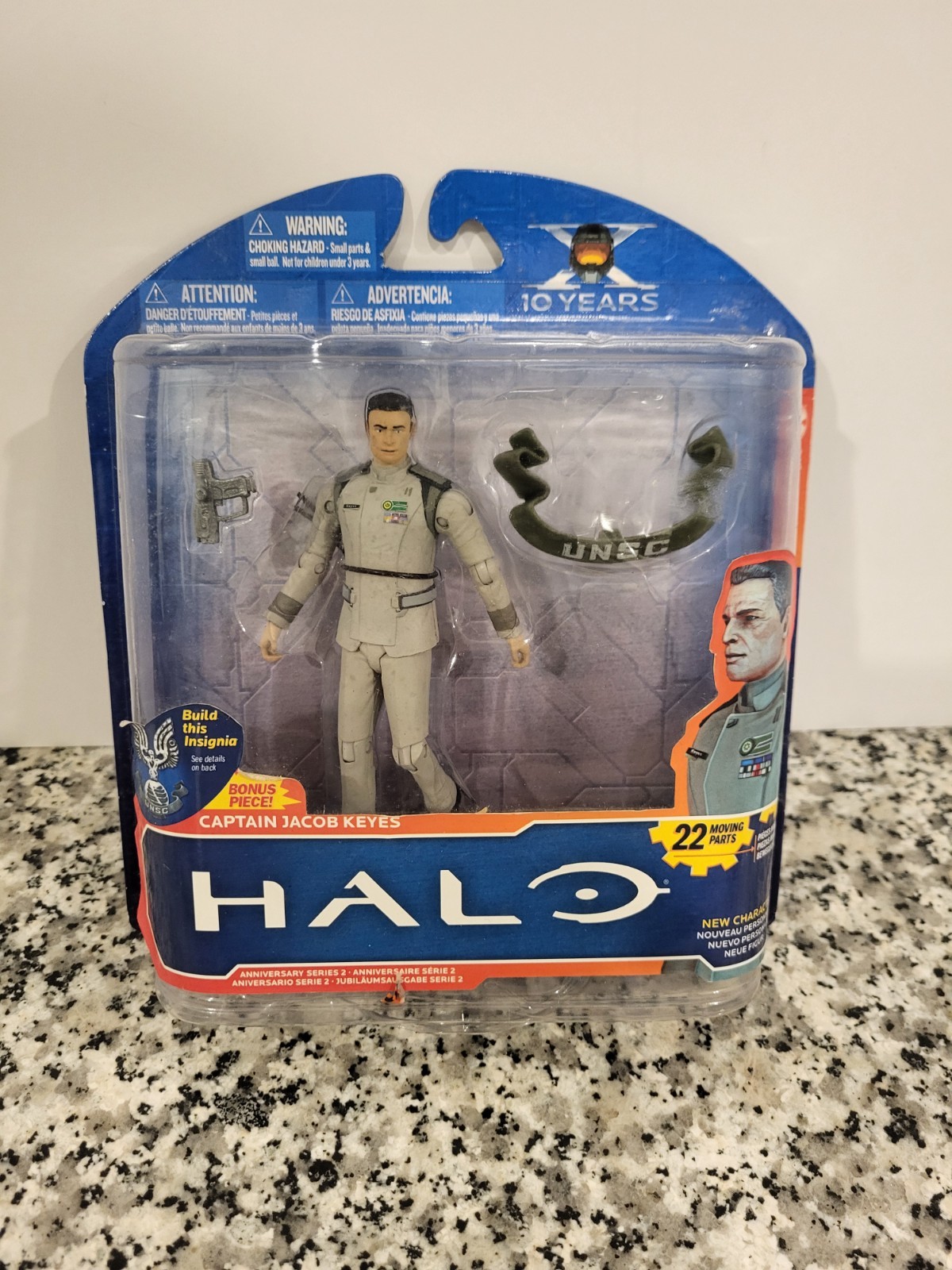 Captain Jacob Keyes 10 anni 2012 HALO UNIVERSE McFarlane MOC NUOVO