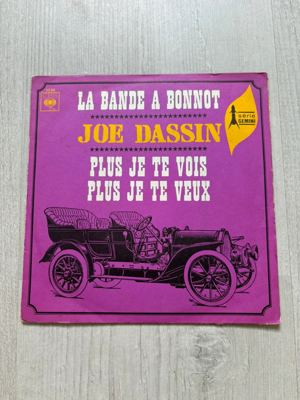 Vinyles 45 tours Joe Dassin La bande à Bonnot