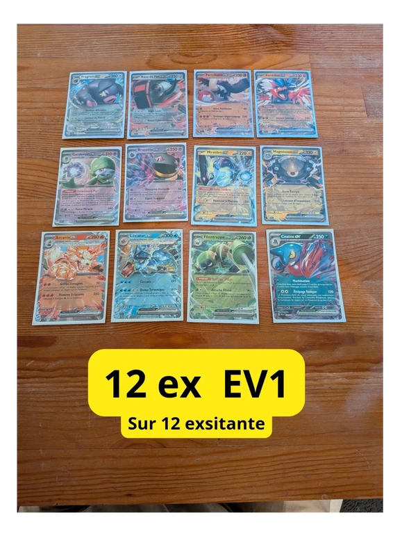 Les 12 cartes ex (Écarlate et Violet)
