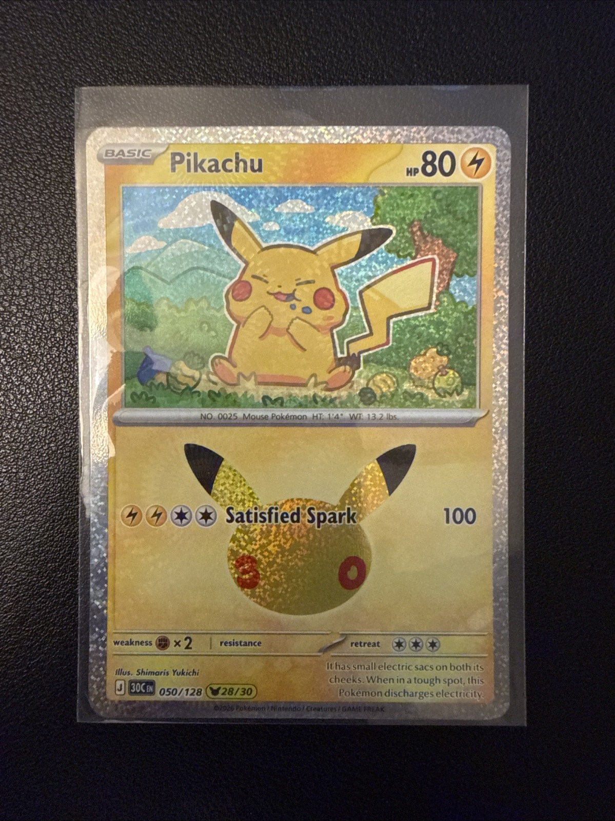 Pikachu Holo Pikachu Rare ME: 30th Celebration 050/128 NM