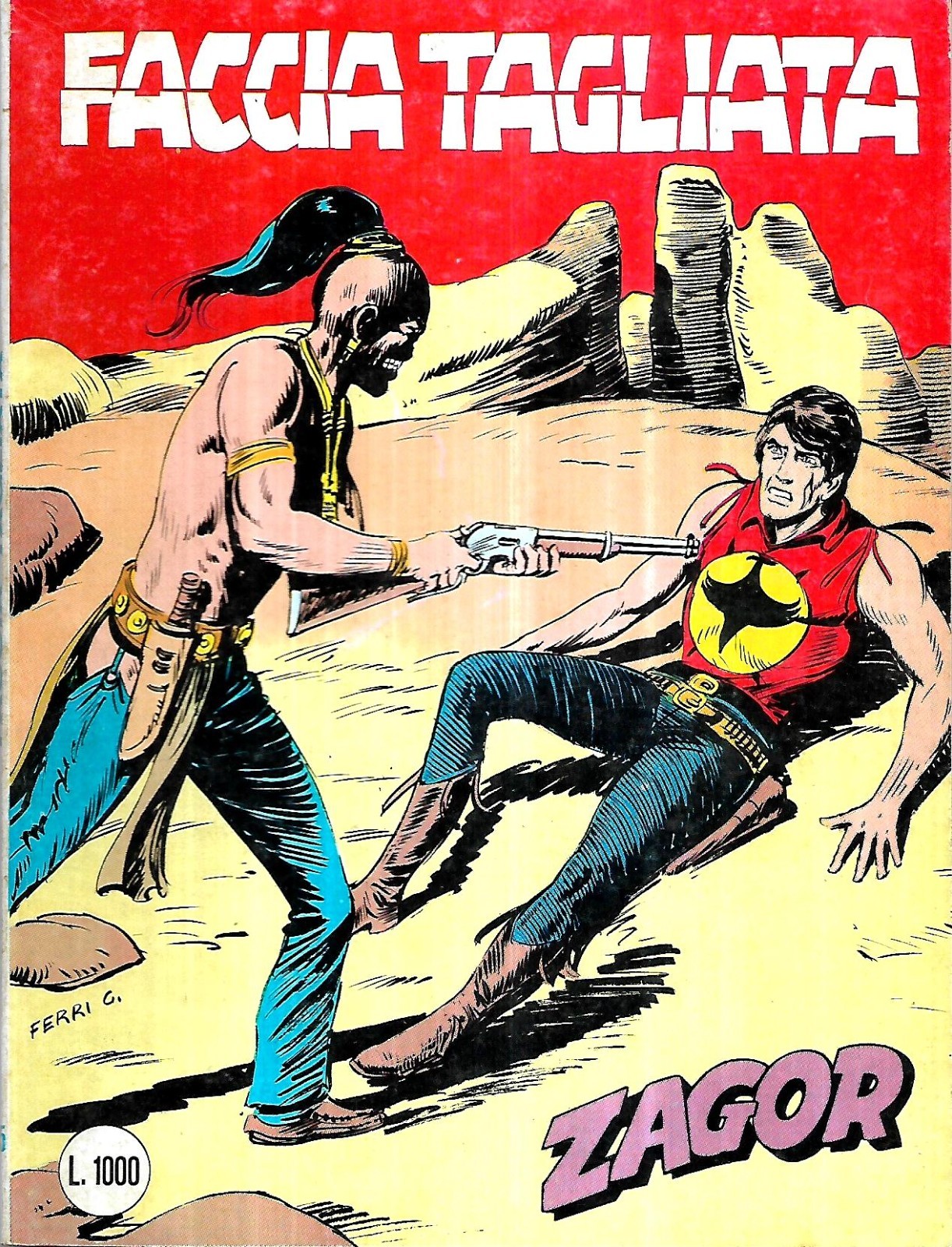 Zagor 234/ Zenith 285 (gen 1985, Lire 1000): Faccia Tagliata: ottimo ++