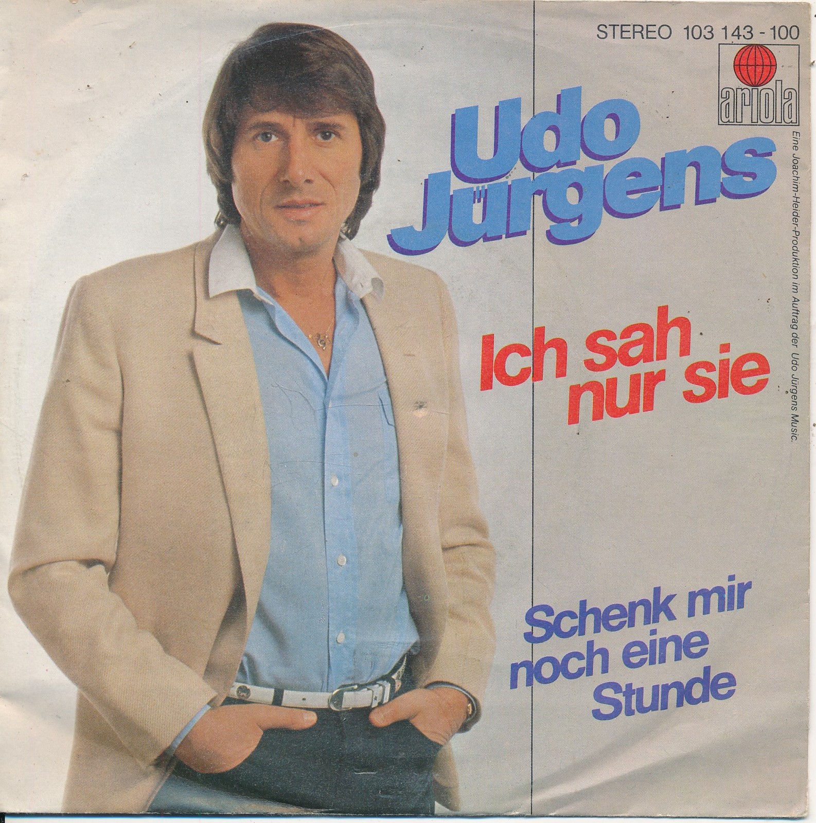 Ich sah nur sie - Udo Jürgens - Single 7" Vinyl 263/07