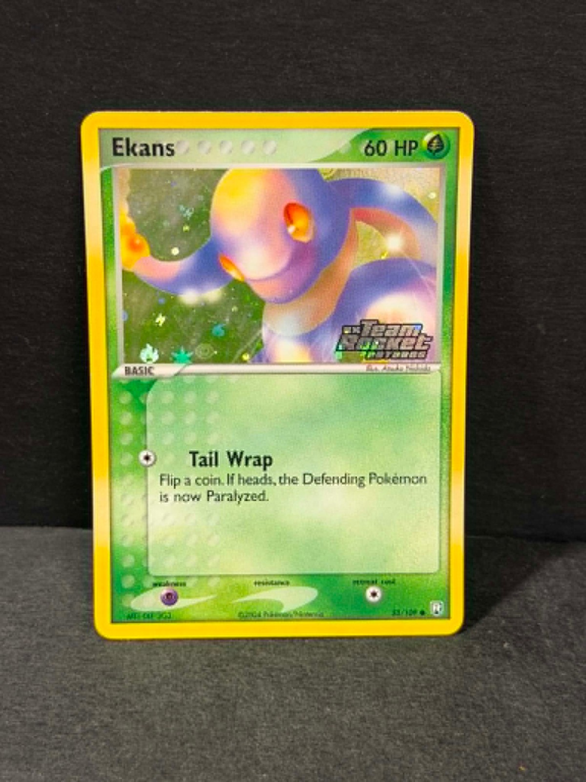 Carta da gioco Pokemon EKANS 55/109 Team Rocket HOLO TCG ** L@@K **