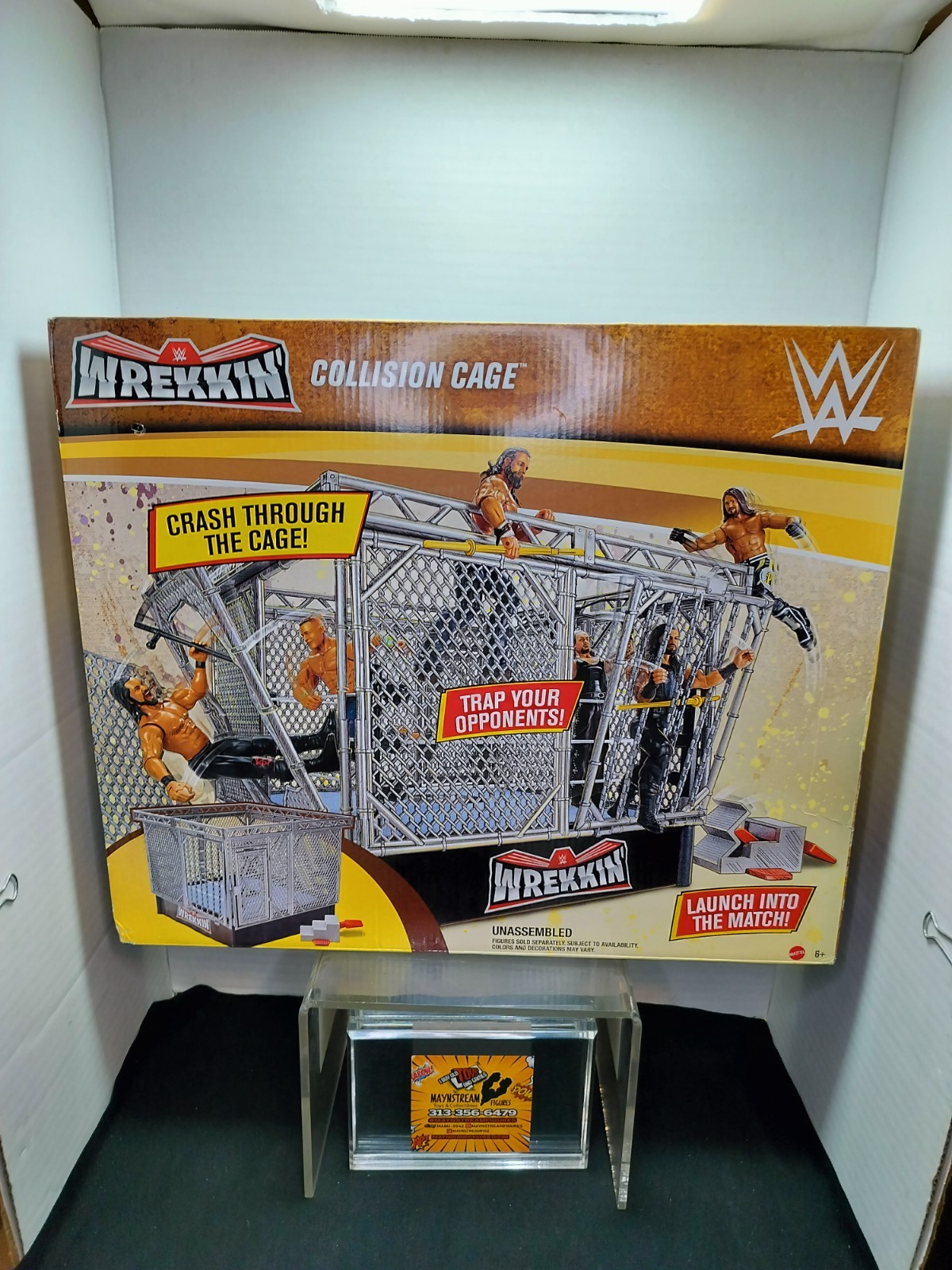 Mattel WWE Wrekkin' Collision Cage Hell In a Cell Wrestling Ring