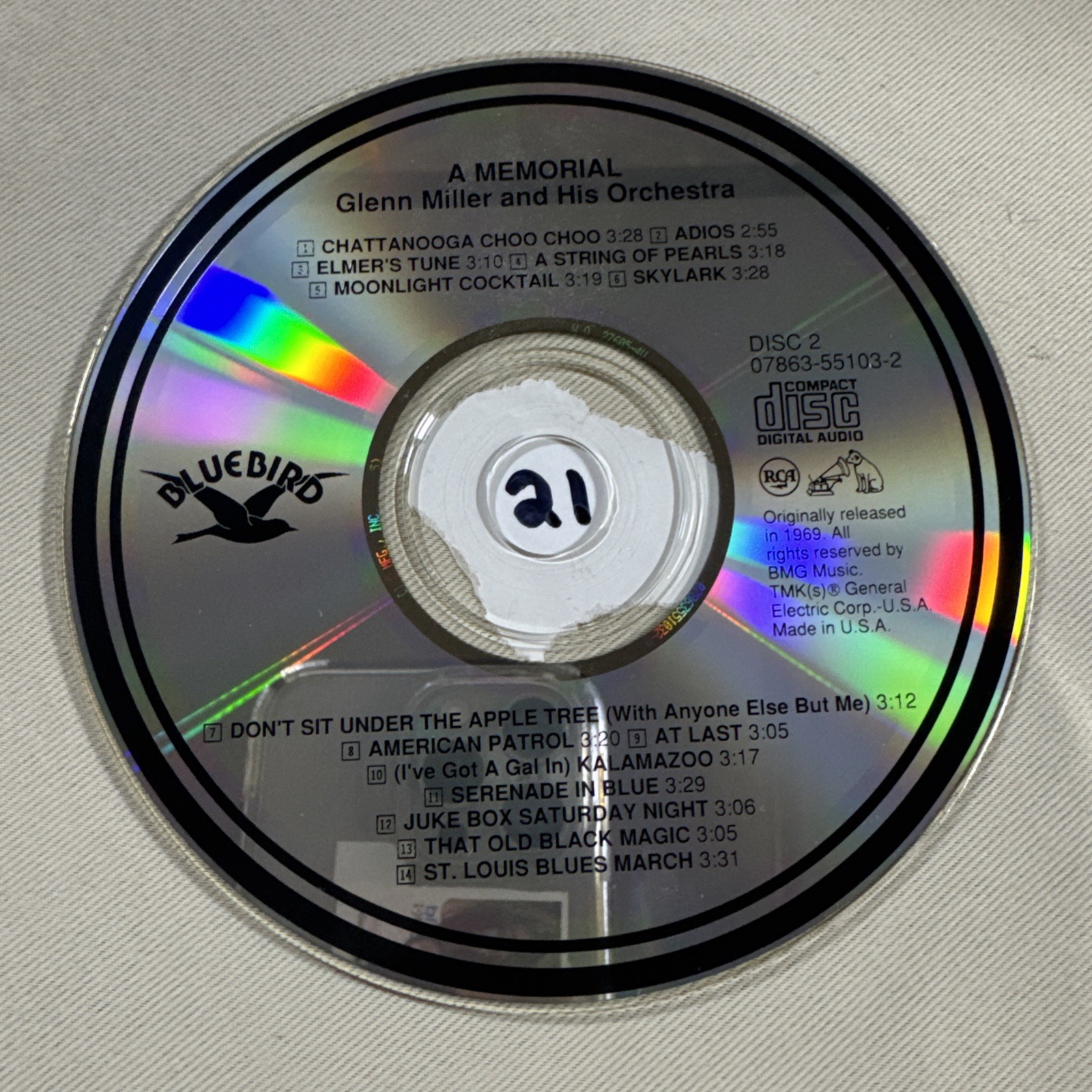 A Memorial - Glenn Miller and His Orchestra CD 1969 Disc #2