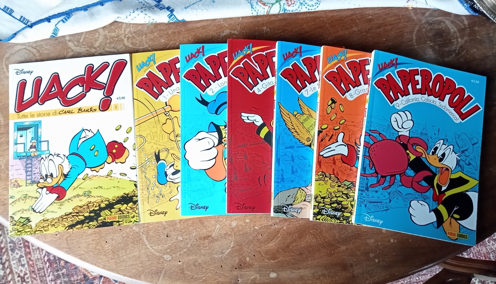 UACK!  1 + PAPEROPOLI 1,2,4,7,8,9 - TUTTE LE STORIE DI CARL BARKS DISNEY/PANINI